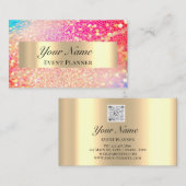 CARTE DE RENDEZ-VOUS PLANNER D'ÉVÉNEMENT PROFESSIONNEL MAKEUP ARTISTE O (Devant / Derrière)