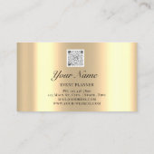 CARTE DE RENDEZ-VOUS PLANNER D'ÉVÉNEMENT PROFESSIONNEL MAKEUP ARTISTE O (Dos)