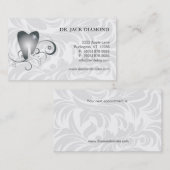 Carte De Rendez-vous Platine dentaire 2 de logo de dent de diamant de (Devant / Derrière)