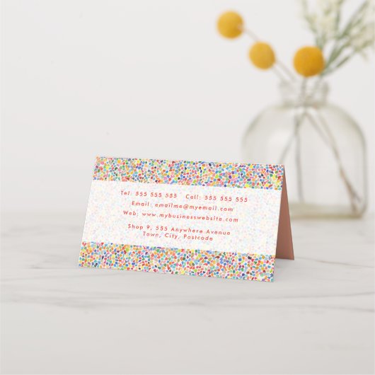 Carte de rendez-vous pliée (Dos)