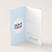 carte de rendez-vous pliée à la brume d'eau (Intérieur)