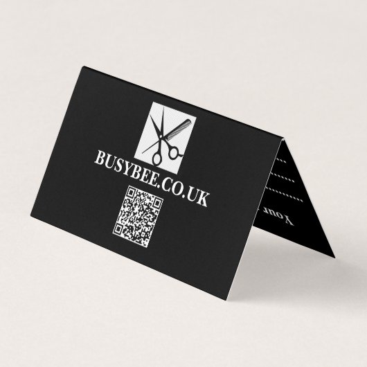 Carte de rendez-vous pliée - Conception BusyBee (Dos)