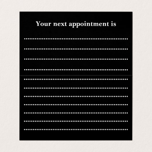 Carte de rendez-vous pliée - Conception BusyBee (Intérieur déplié)