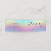 Carte de rendez-vous pliée du salon de coiffure (Extérieur déplié)
