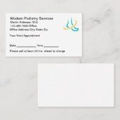Carte De Rendez-vous Podiatrist Modern Logo Appointment Cards  (Devant / Derrière)
