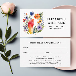 Carte De Rendez-vous Podiatriste Praticien en santé des pieds moderne