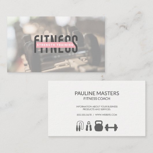 Carte De Rendez-vous Poids de Dumbbell (Devant / Derrière)