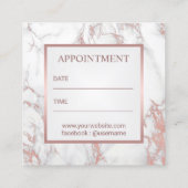 Carte De Rendez-vous Poireaux & Brows Maquillage Artiste Marbre Rendez- (Dos)