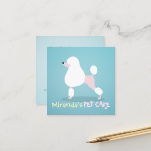 Carte De Rendez-vous Poodé Chien Animaux assis Bain Salon De Grooming