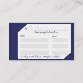 Carte De Rendez-vous Porte - bloc bleu avec stéthoscope Médicale (Dos)