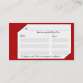 Carte De Rendez-vous Porte - bloc Médicale avec Stethoscope - Rendez-vo (Dos)