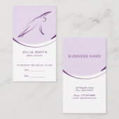 Carte De Rendez-vous Pose de pliage latéral Pilates | Couleur (Devant / Derrière)