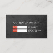 Carte De Rendez-vous Poteau en coiffure de la Couronne Barbier Atelier  (Dos)