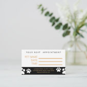 Carte de rendez-vous pour animaux (Debout devant)