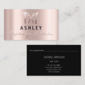 Carte de rendez-vous pour artiste de maquillage de (Devant / Derrière)