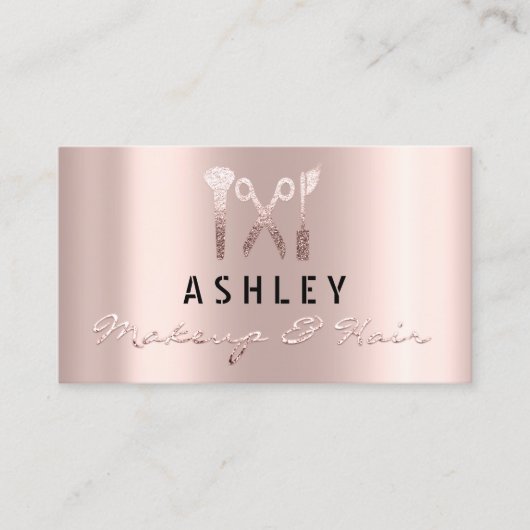 Carte de rendez-vous pour artiste de maquillage de (Devant)