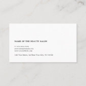 Carte de rendez-vous pour cheveux simple et élégan (Dos)