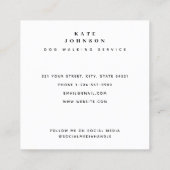 Carte de rendez-vous pour chien de chien de chien  (Dos)