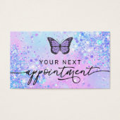 carte de rendez-vous pour faux parties scintillant (Devant)