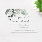 carte de rendez-vous pour fleurs blanches émeraude (Bureau)