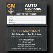 Carte de rendez-vous pour la réparation automobile