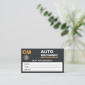 Carte de rendez-vous pour la réparation automobile (Debout devant)