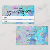 carte de rendez-vous pour la texture opale cristal (Devant / Derrière)