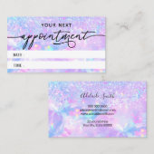 carte de rendez-vous pour la texture opale violett (Devant / Derrière)