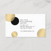 Carte de rendez-vous pour le glamour noir et or et (Dos)