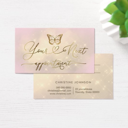 carte de rendez-vous pour le logo de la papillon d (Bureau)
