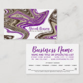 carte de rendez-vous pour les coups de violet et d (Devant / Derrière)