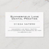 Carte de rendez-vous pour les dentistes (Devant)