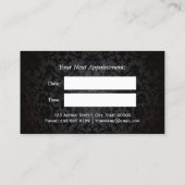 Carte de rendez-vous pour les lèvres en or noir 3D (Dos)