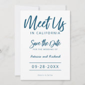 Carte de rendez-vous pour mariage de destination à (Devant)