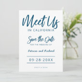 Carte de rendez-vous pour mariage de destination à (Debout devant)