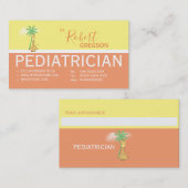 Carte de rendez-vous pour pédiatre de Cute Giraffe (Devant / Derrière)