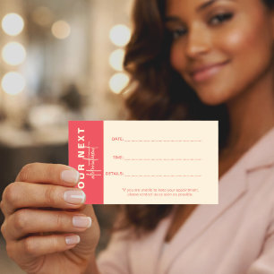 Carte de rendez-vous pour salon Rose & Ivory Min