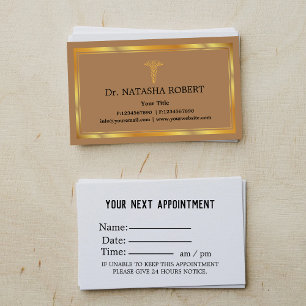 Carte de rendez-vous pour soins Médicales classiqu