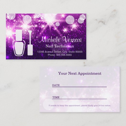 Carte de rendez-vous pour TECHNICIEN TECHNICIEN du (Devant / Derrière)