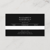 Carte De Rendez-vous Premium Noir Onyx Pampas Grass Floral Ultra (Dos)