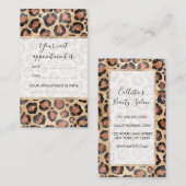 Carte De Rendez-vous Prince d'Or noir Brown Leopard (Devant / Derrière)