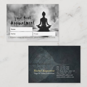 Carte De Rendez-vous Professeur de méditation de yoga peinture à l'encr