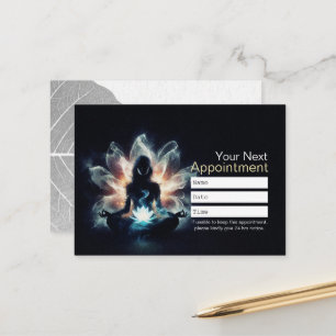 Carte De Rendez-vous Professeur de Yoga Pose de Méditation Lotus de Bru