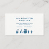 Carte De Rendez-vous Professionnel de la condition physique | Responsab (Dos)