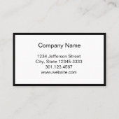 Carte De Rendez-vous Professionnel minimaliste (Dos)