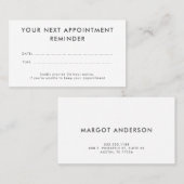 Carte De Rendez-vous Professionnel personnalisé (Devant / Derrière)