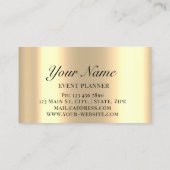 CARTE DE RENDEZ-VOUS PROFESSIONNEL PLANNER MAKEUP ARTISTE OR (Dos)