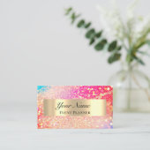 CARTE DE RENDEZ-VOUS PROFESSIONNEL PLANNER MAKEUP ARTISTE OR (Debout devant)