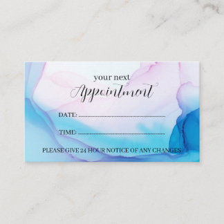Carte de rendez-vous professionnelle Blue & Pink I