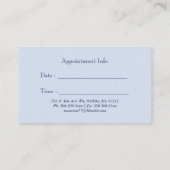 Carte de rendez-vous professionnelle Blue Purple I (Dos)